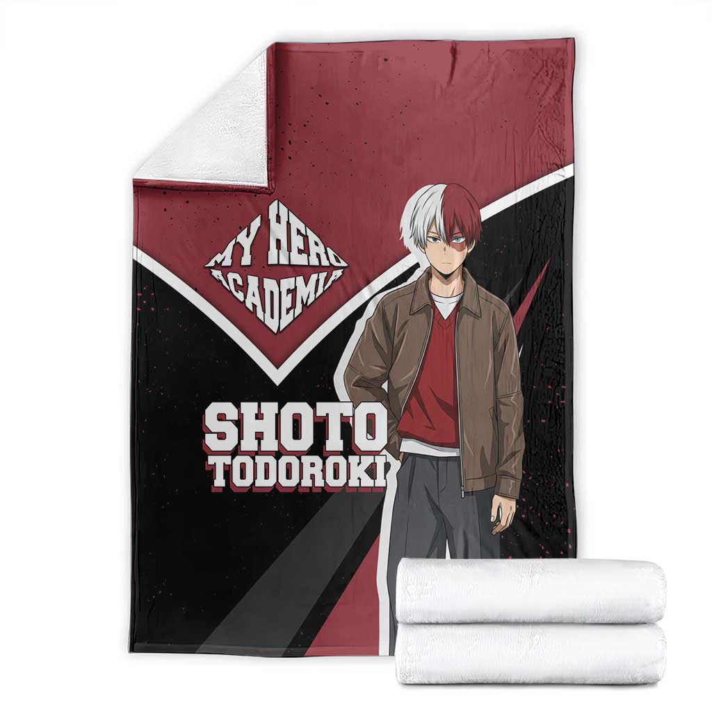 Shoto Todoroki My Hero Academia Blanket Anime Grunge Splatter Graphic Style