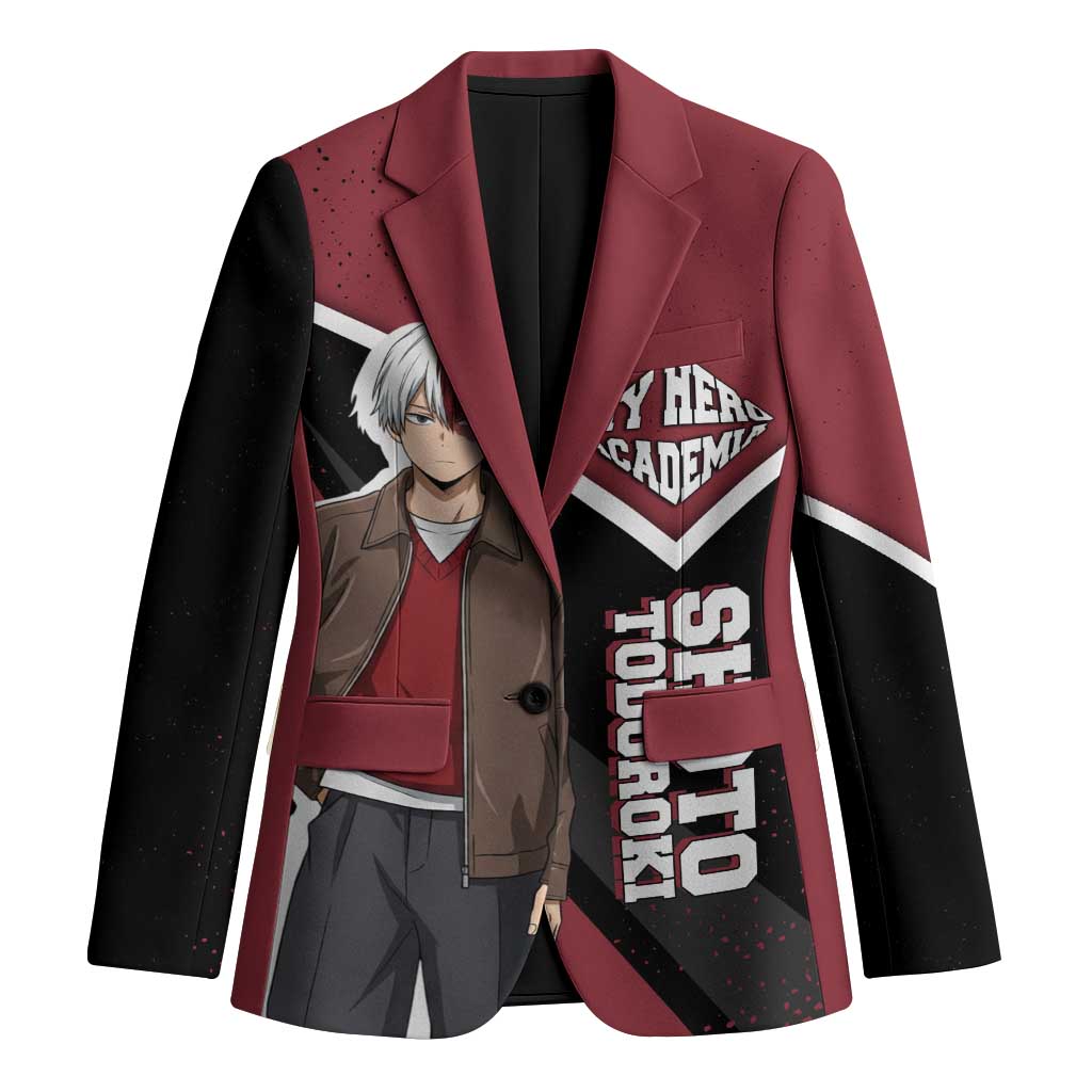 Shoto Todoroki My Hero Academia Blazer Anime Grunge Splatter Graphic Style