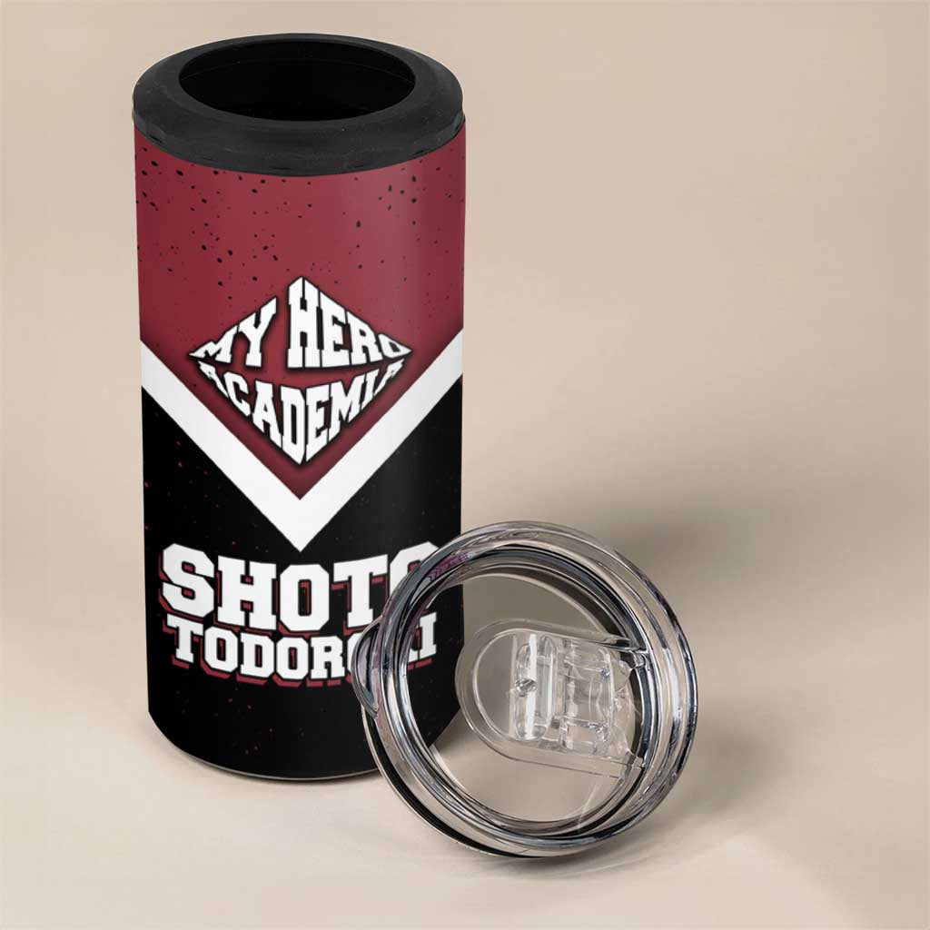Shoto Todoroki My Hero Academia 4 in 1 Can Cooler Tumbler Anime Grunge Splatter Graphic Style