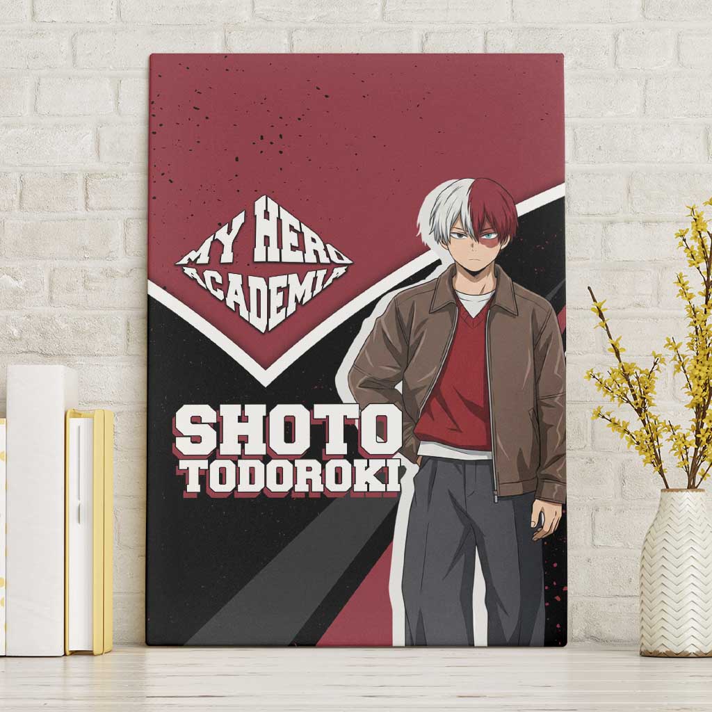 Shoto Todoroki My Hero Academia Canvas Wall Art Anime Grunge Splatter Graphic Style