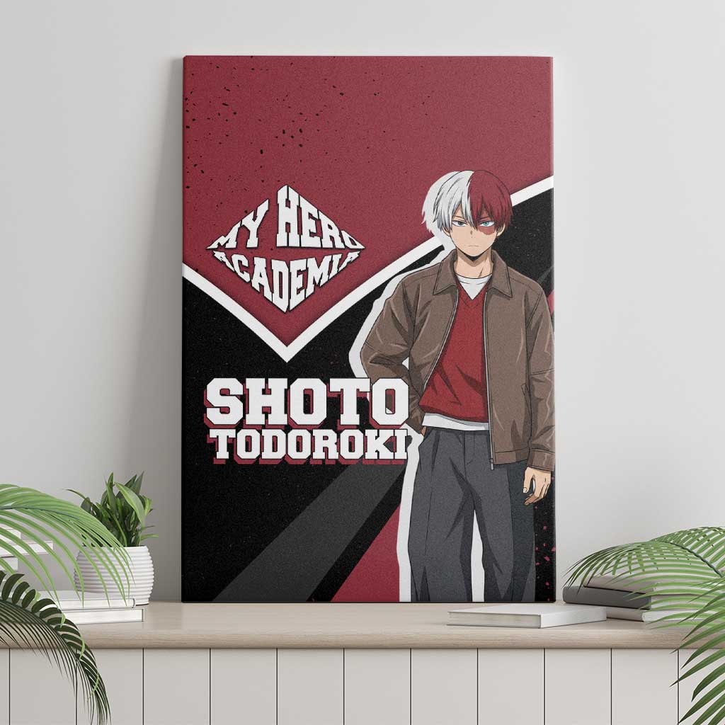 Shoto Todoroki My Hero Academia Canvas Wall Art Anime Grunge Splatter Graphic Style
