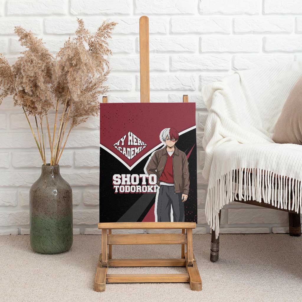 Shoto Todoroki My Hero Academia Canvas Wall Art Anime Grunge Splatter Graphic Style