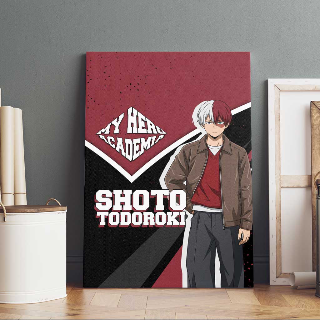Shoto Todoroki My Hero Academia Canvas Wall Art Anime Grunge Splatter Graphic Style