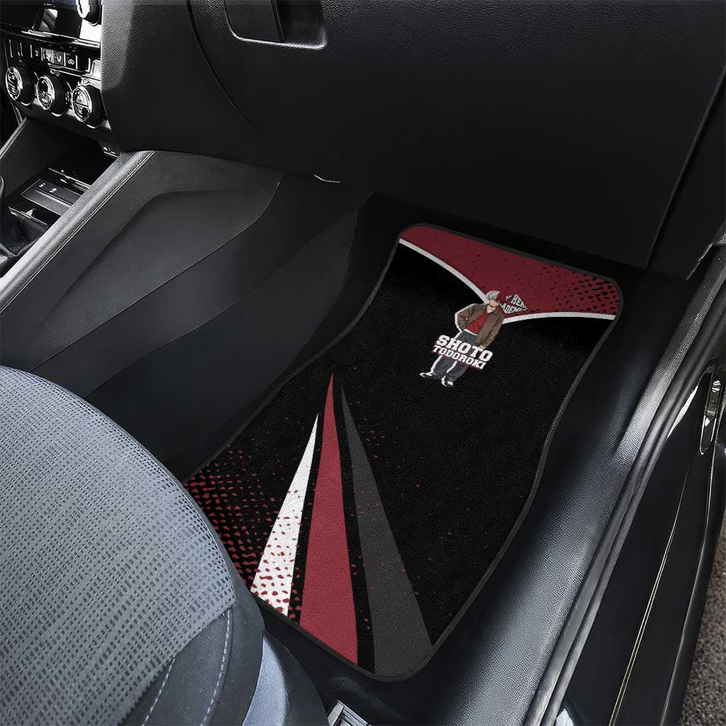 Shoto Todoroki My Hero Academia Car Mats Anime Grunge Splatter Graphic Style