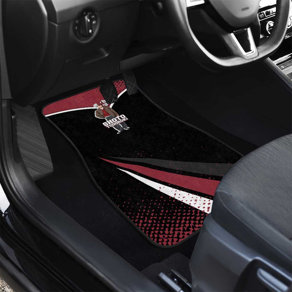 Shoto Todoroki My Hero Academia Car Mats Anime Grunge Splatter Graphic Style