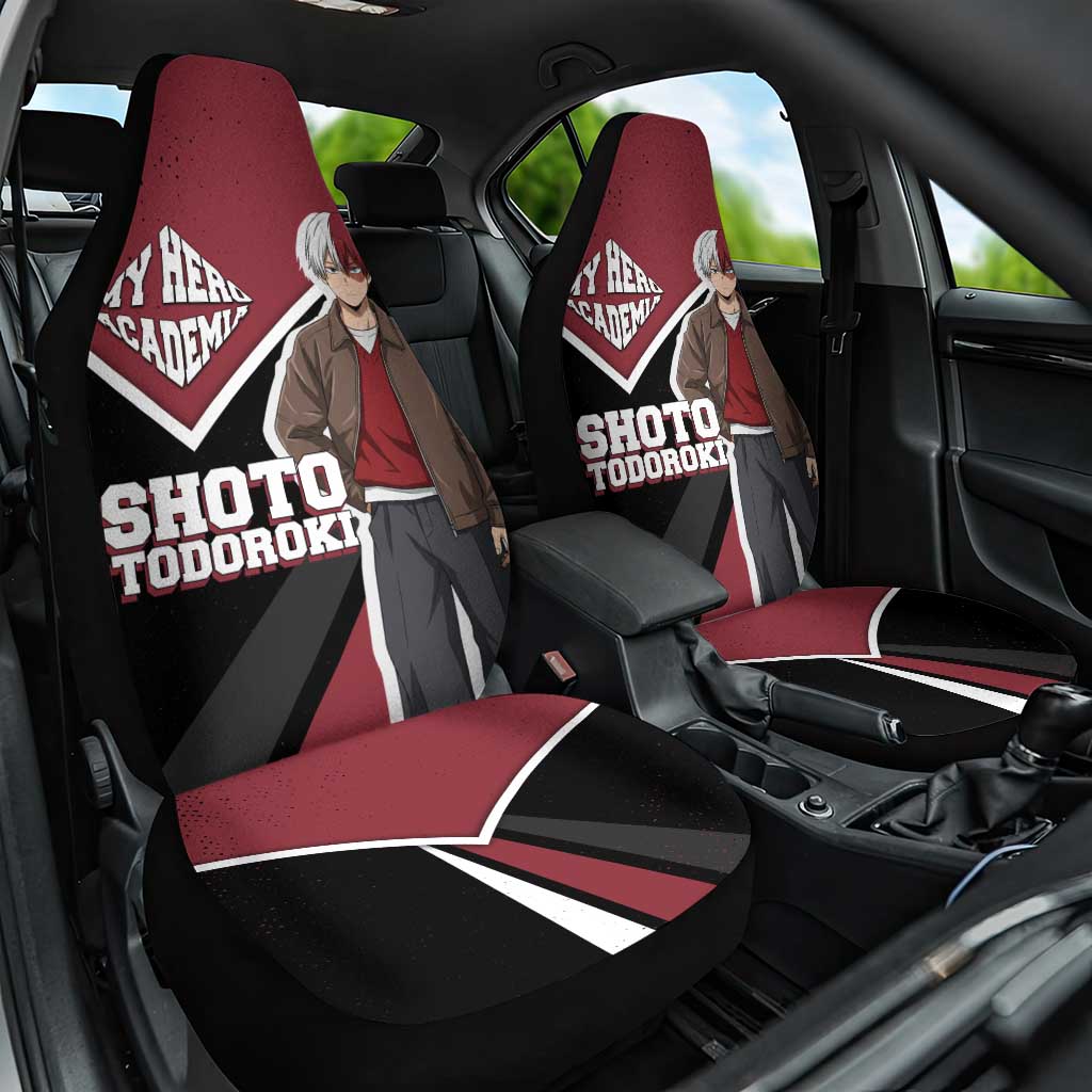 Shoto Todoroki My Hero Academia Car Seat Cover Anime Grunge Splatter Graphic Style