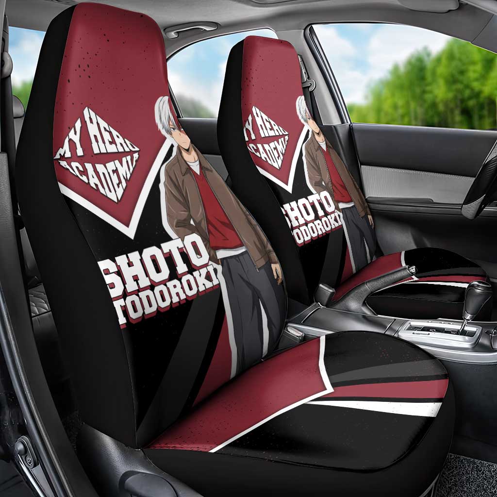 Shoto Todoroki My Hero Academia Car Seat Cover Anime Grunge Splatter Graphic Style