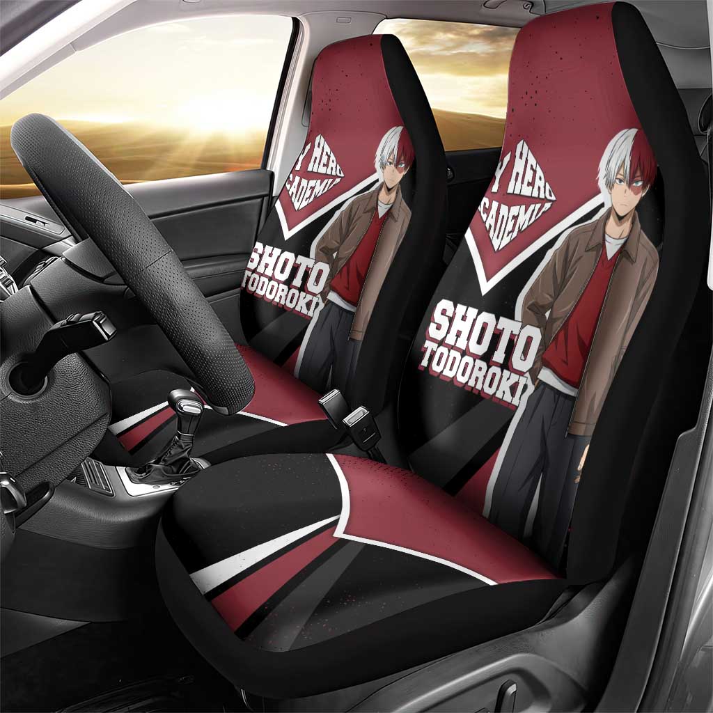 Shoto Todoroki My Hero Academia Car Seat Cover Anime Grunge Splatter Graphic Style
