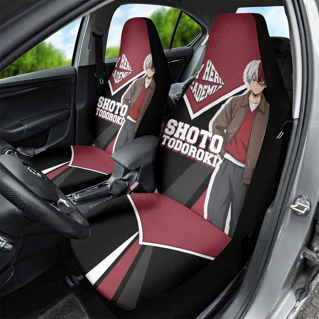 Shoto Todoroki My Hero Academia Car Seat Cover Anime Grunge Splatter Graphic Style