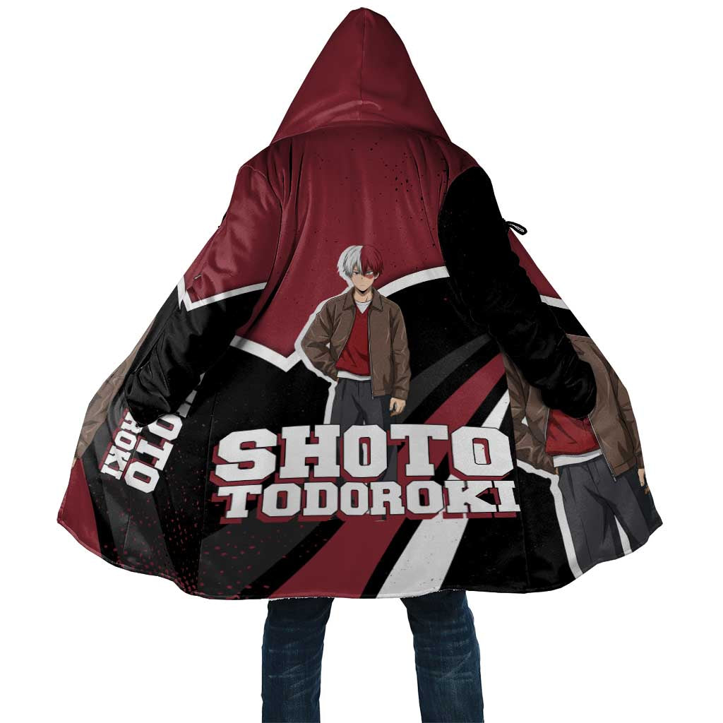 Shoto Todoroki My Hero Academia Cloak Anime Grunge Splatter Graphic Style