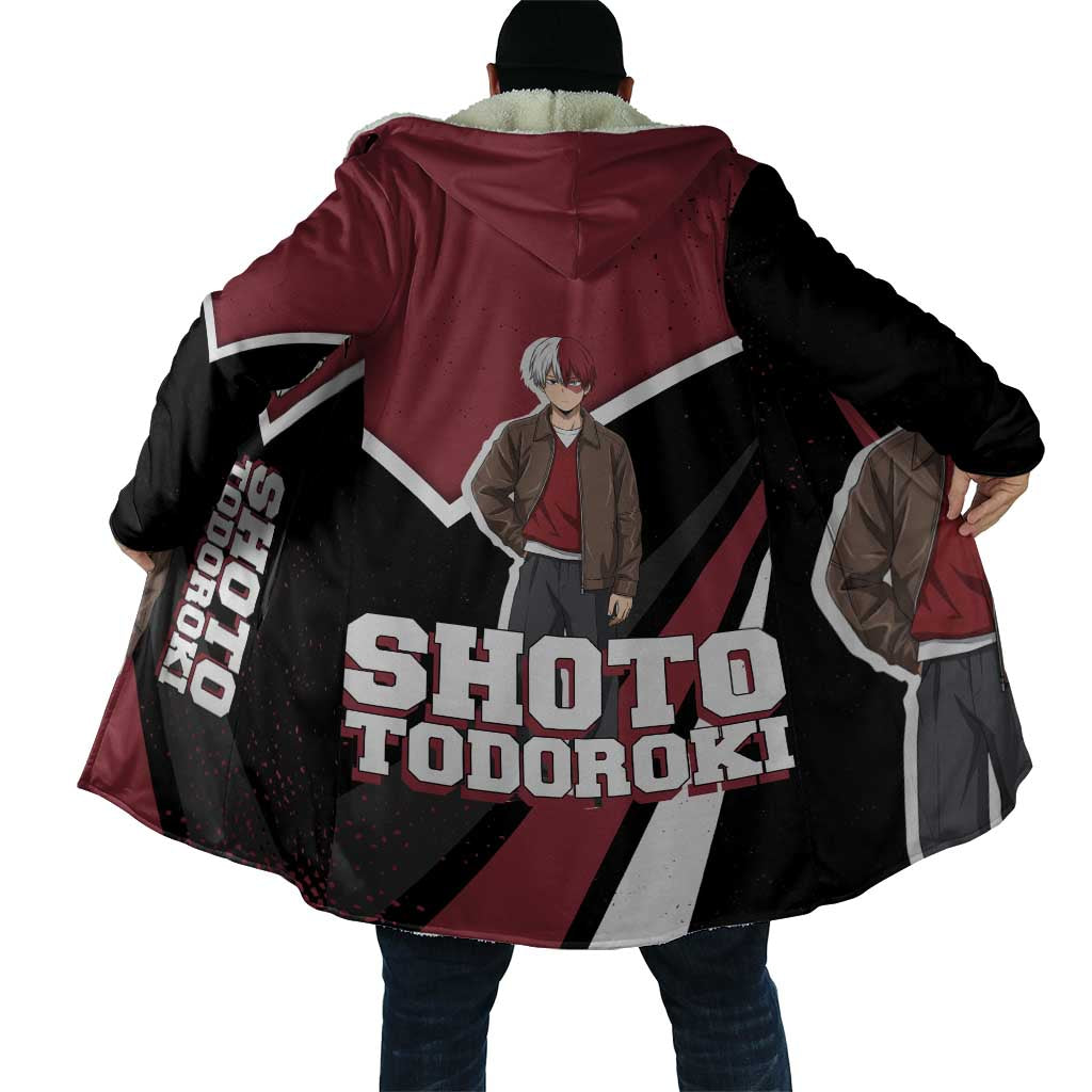 Shoto Todoroki My Hero Academia Cloak Anime Grunge Splatter Graphic Style