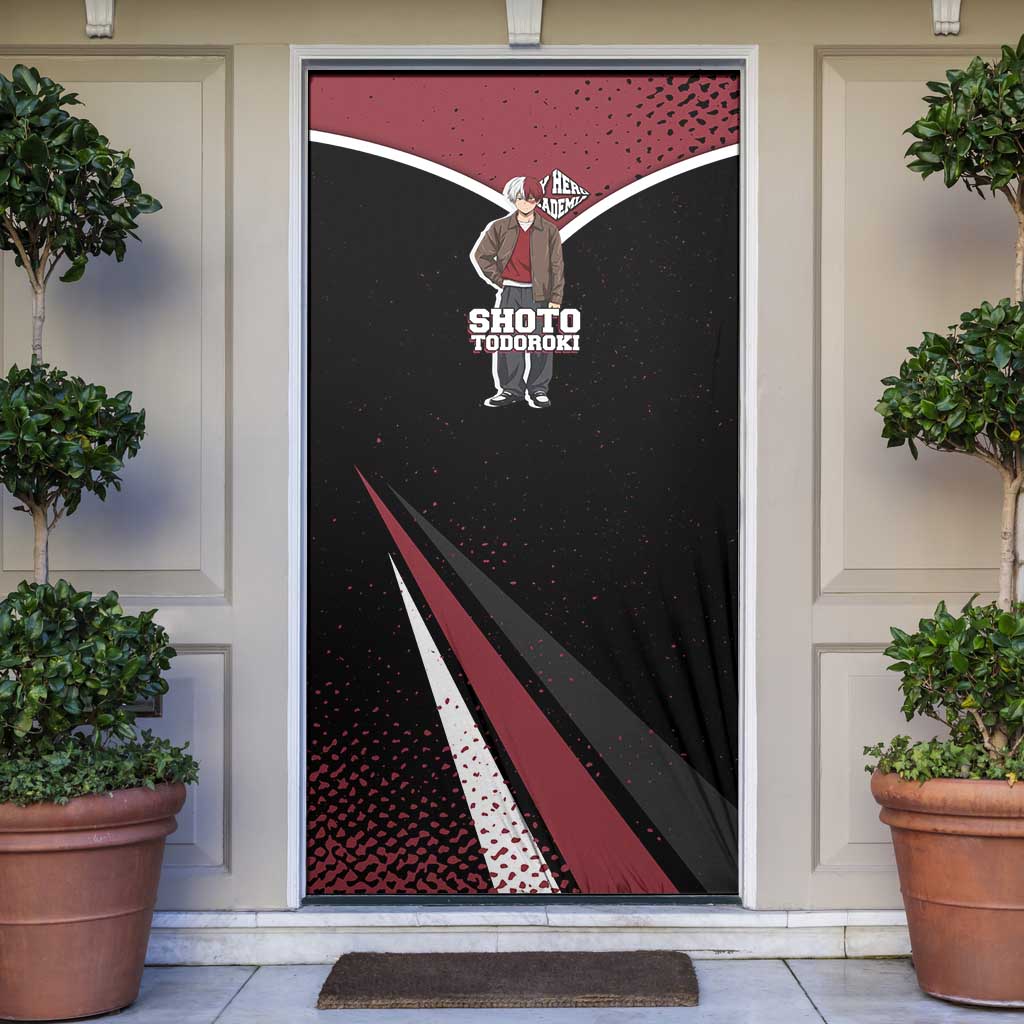 Shoto Todoroki My Hero Academia Door Cover Anime Grunge Splatter Graphic Style