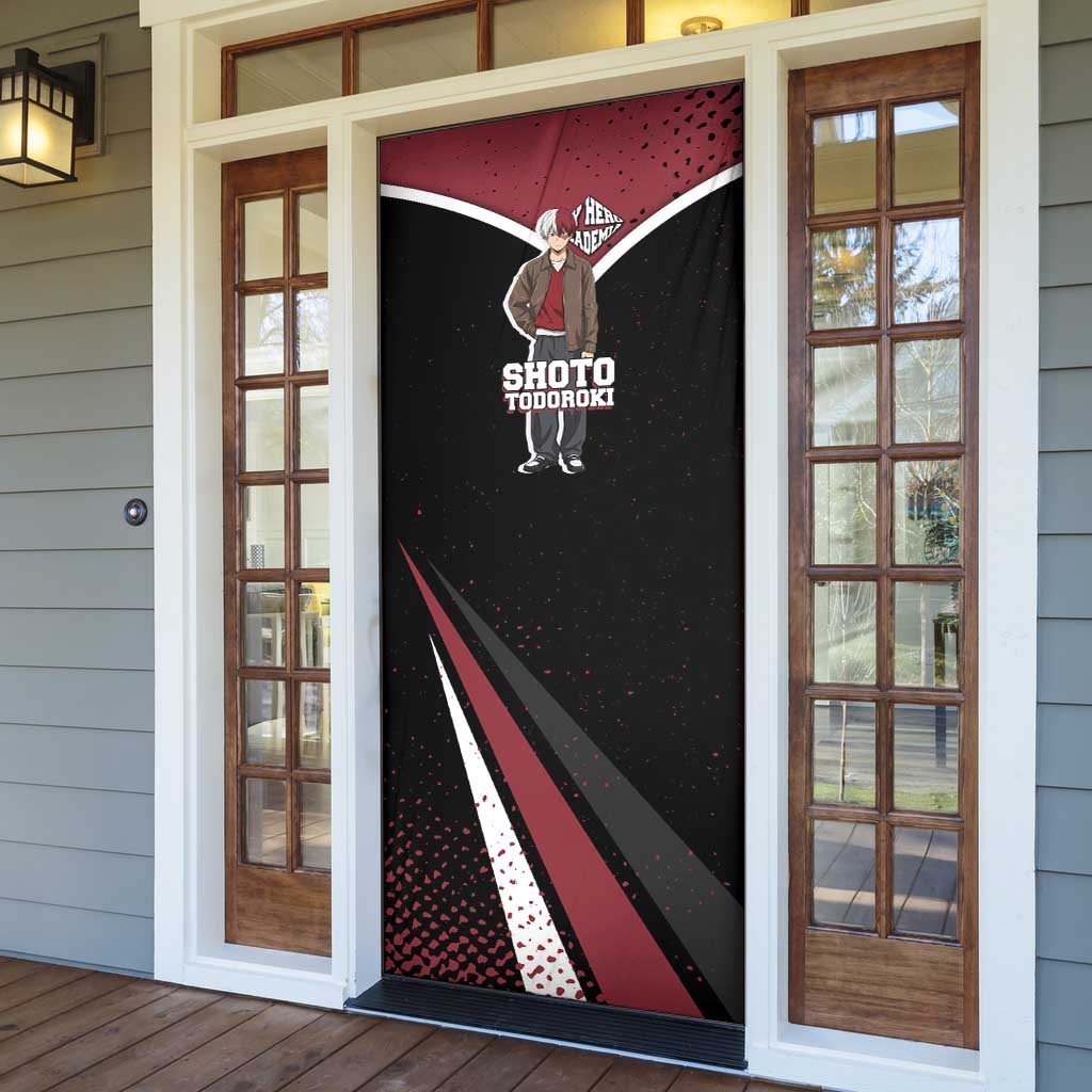 Shoto Todoroki My Hero Academia Door Cover Anime Grunge Splatter Graphic Style