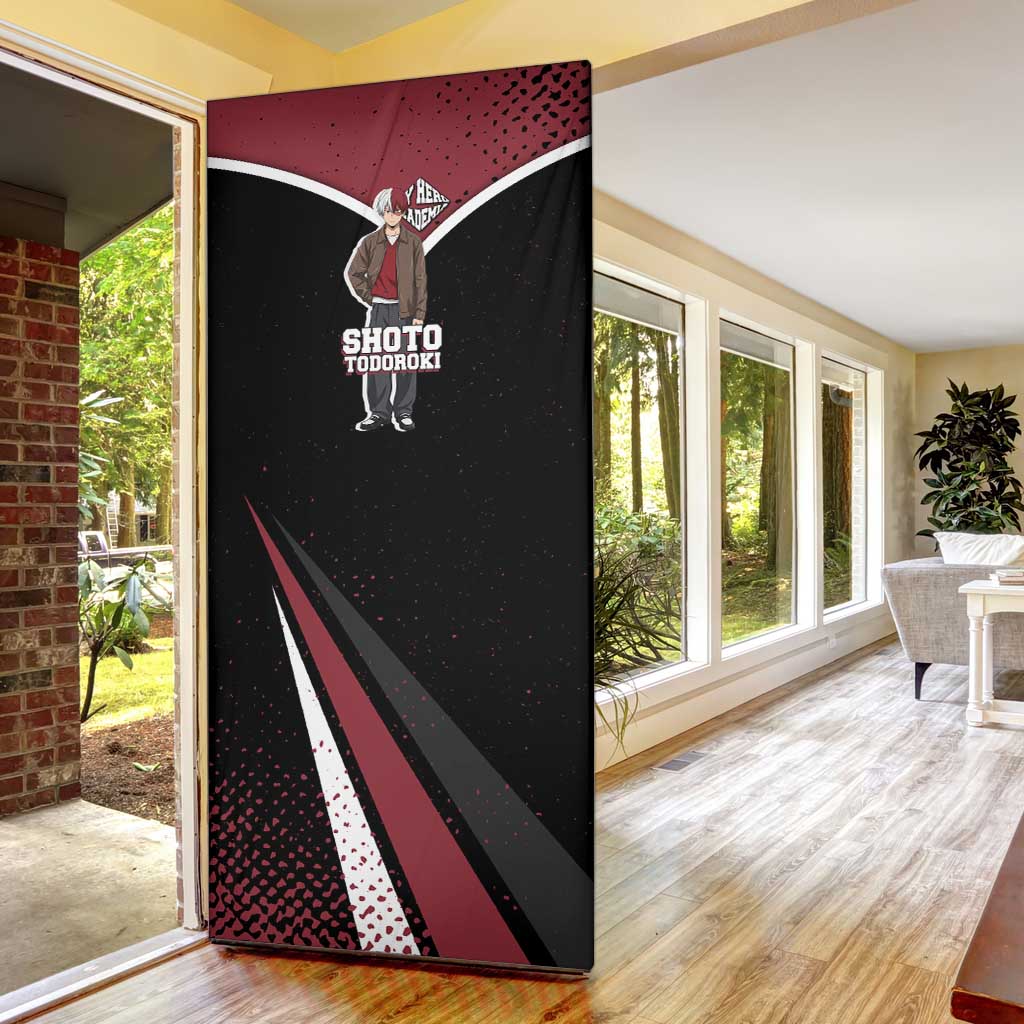 Shoto Todoroki My Hero Academia Door Cover Anime Grunge Splatter Graphic Style