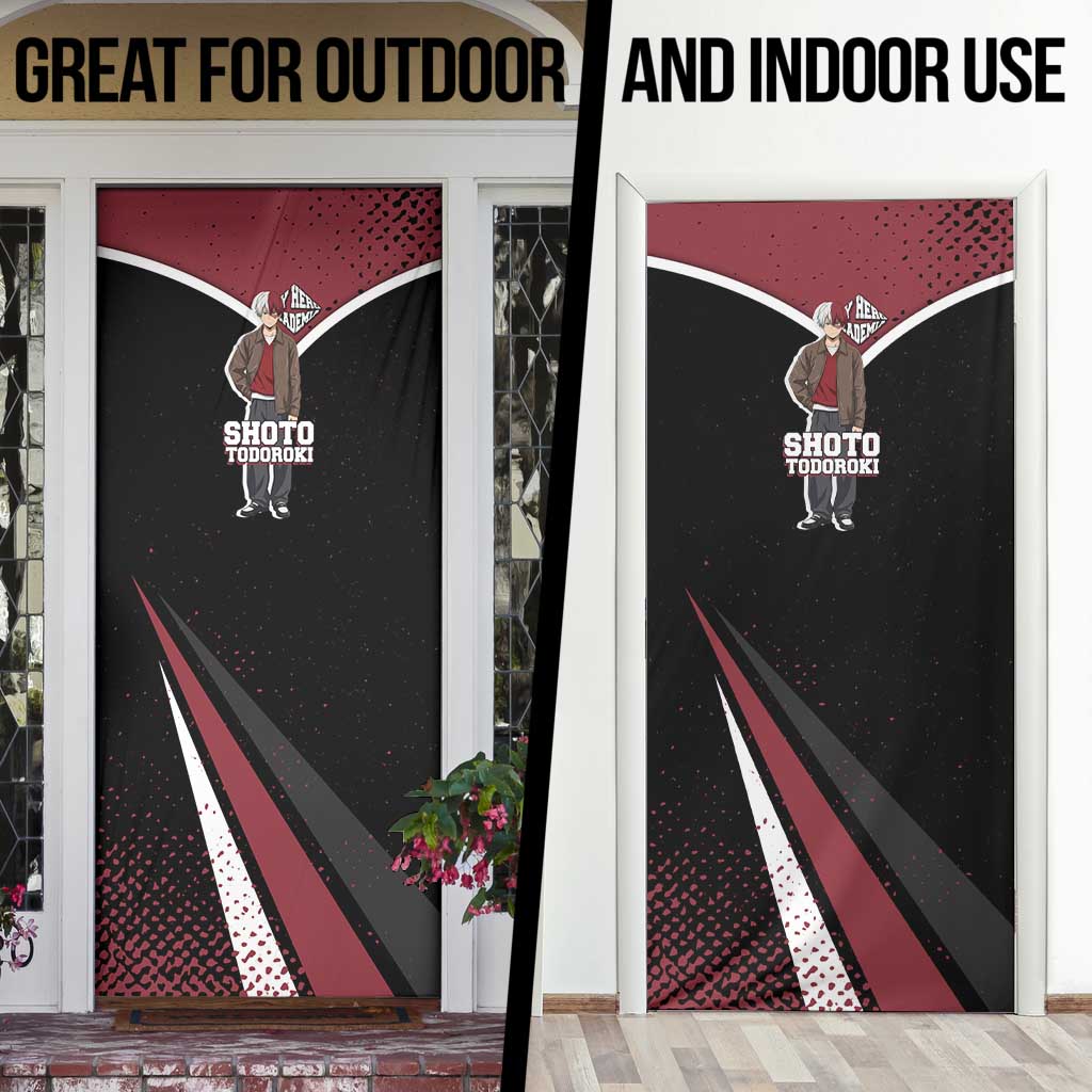 Shoto Todoroki My Hero Academia Door Cover Anime Grunge Splatter Graphic Style