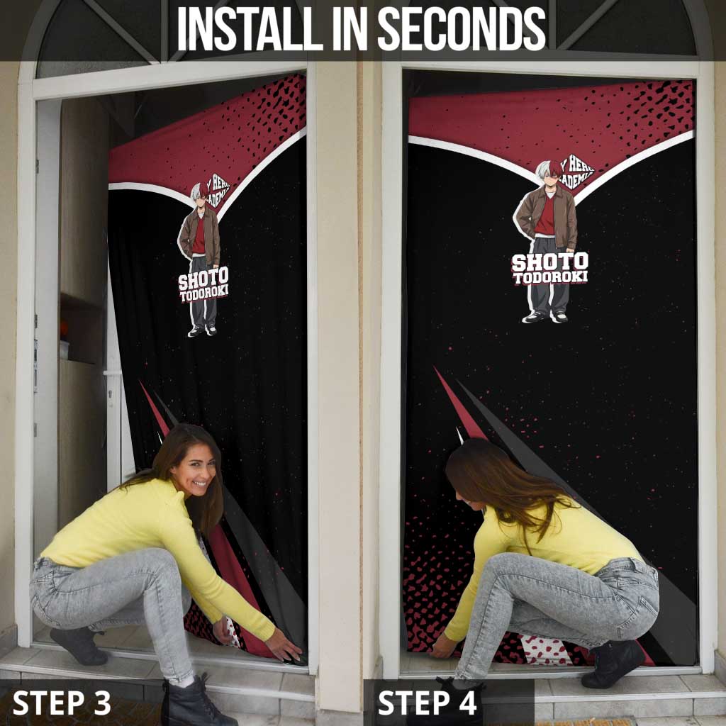 Shoto Todoroki My Hero Academia Door Cover Anime Grunge Splatter Graphic Style