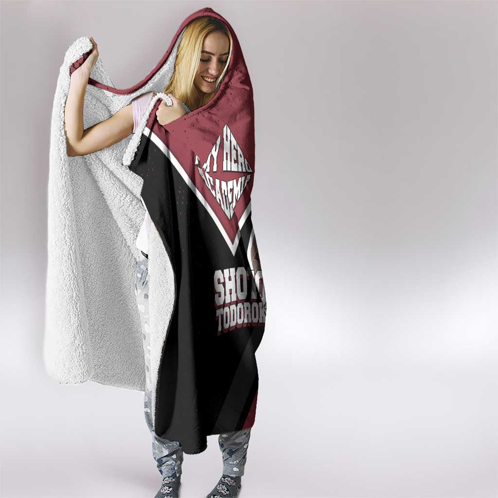 Shoto Todoroki My Hero Academia Hooded Blanket Anime Grunge Splatter Graphic Style