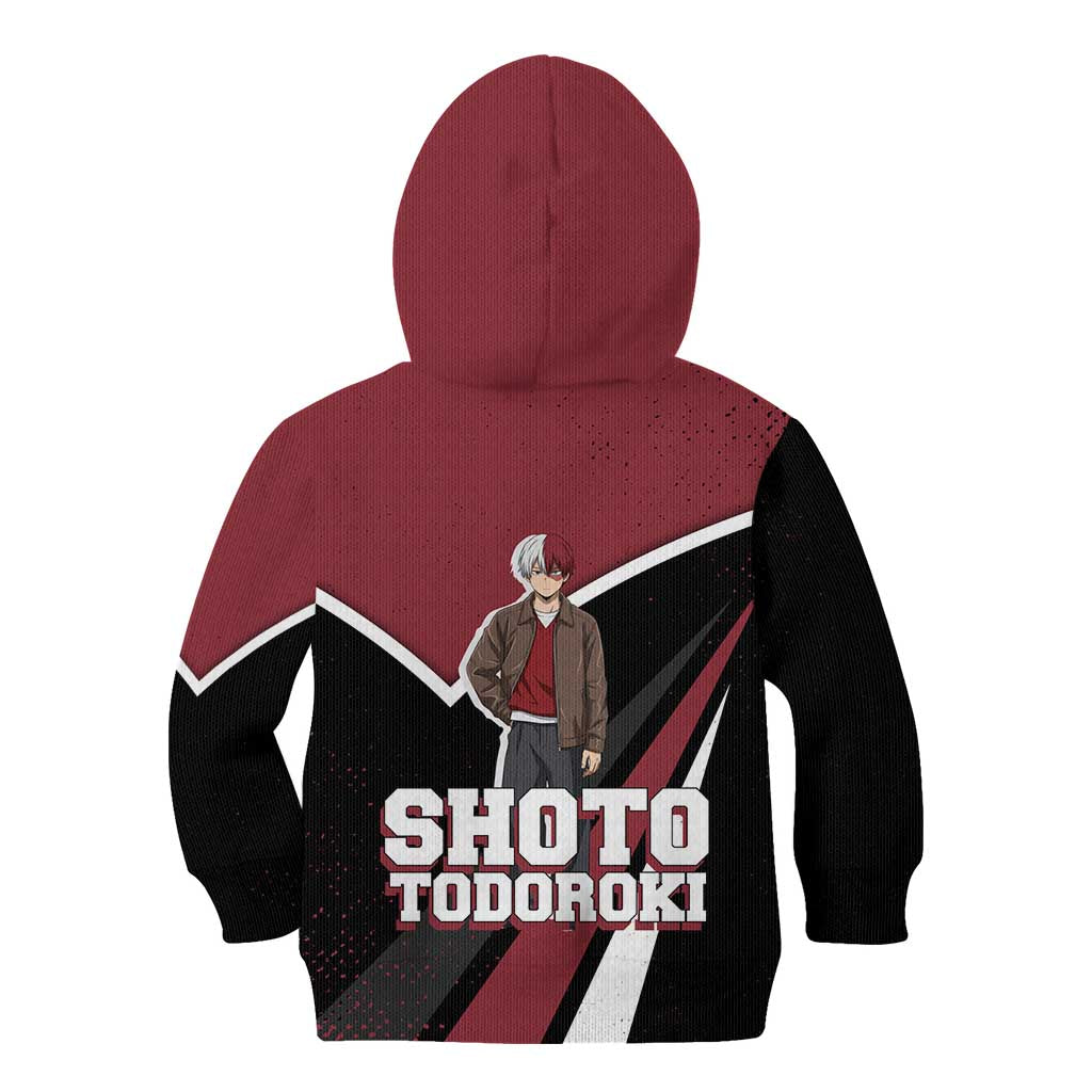 Shoto Todoroki My Hero Academia Kid Hoodie Anime Grunge Splatter Graphic Style