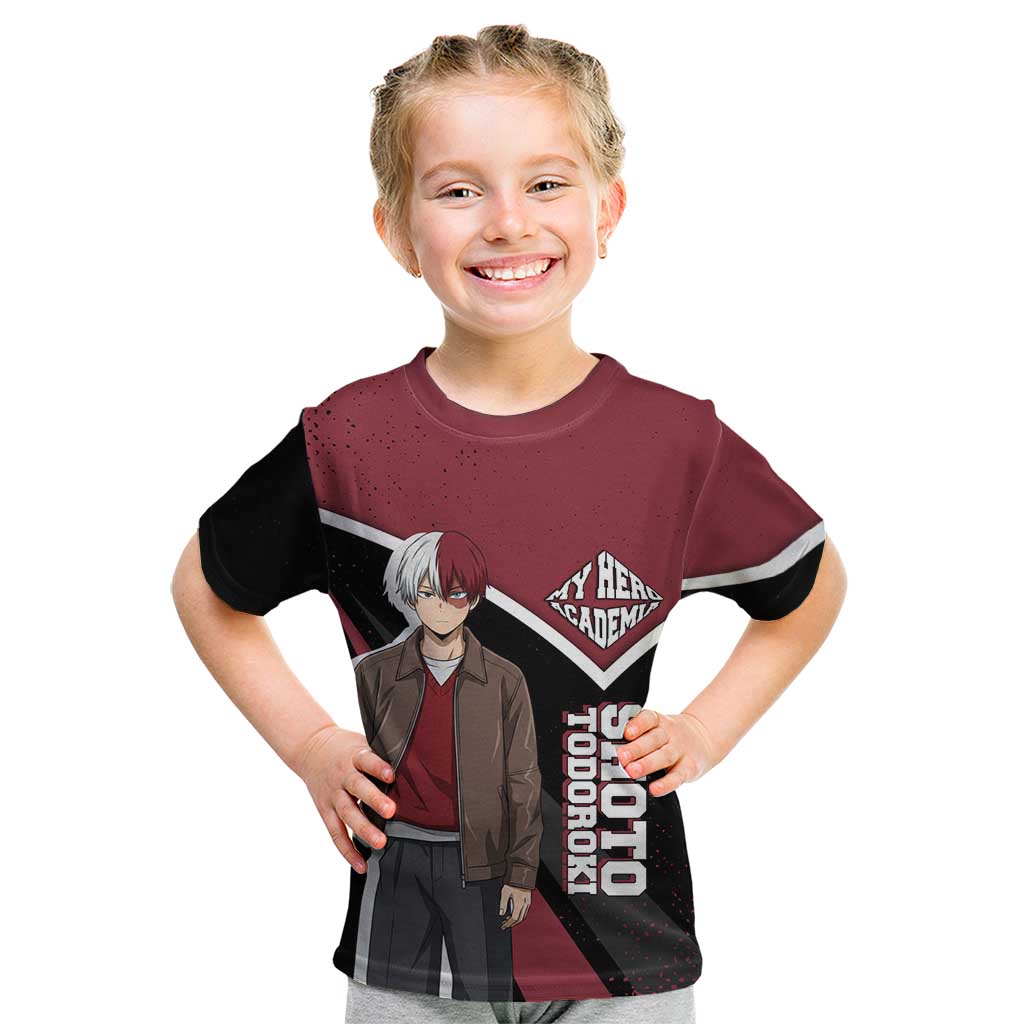Shoto Todoroki My Hero Academia Kid T Shirt Anime Grunge Splatter Graphic Style