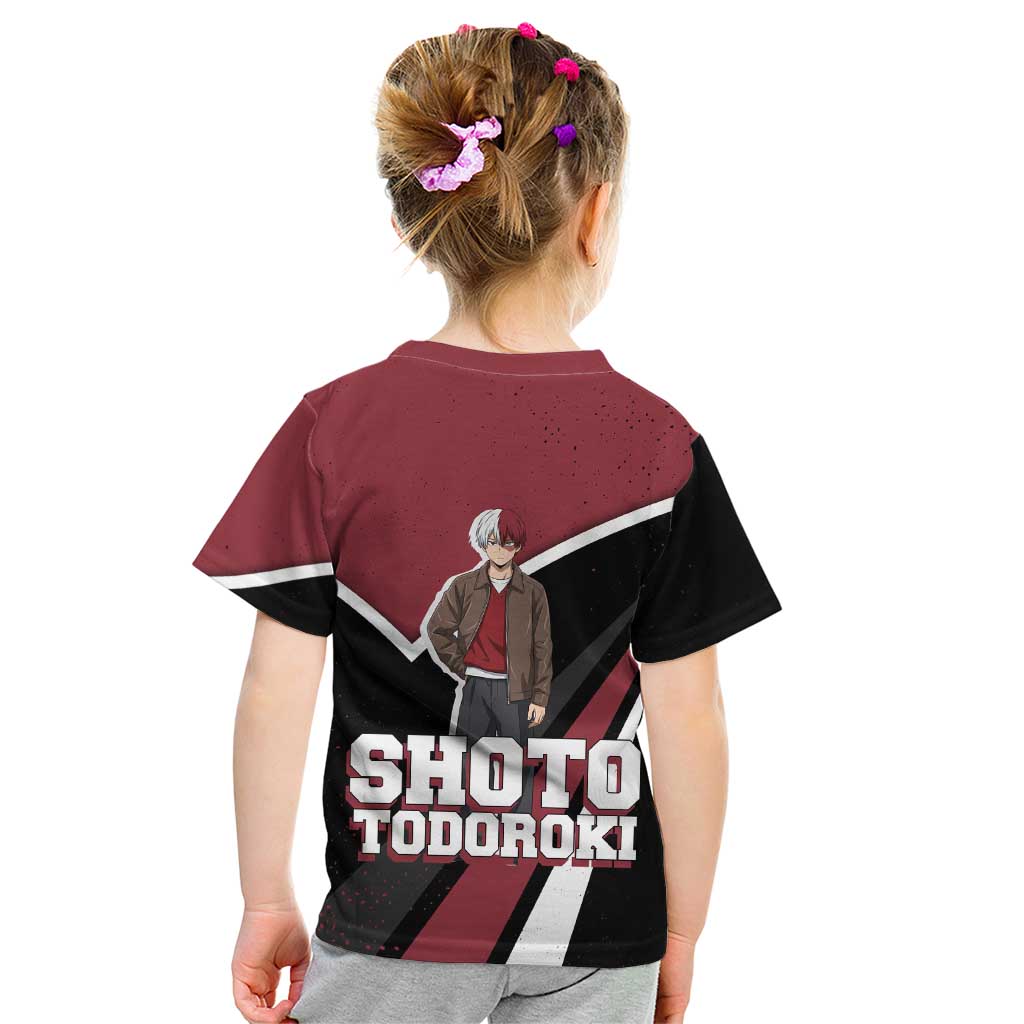 Shoto Todoroki My Hero Academia Kid T Shirt Anime Grunge Splatter Graphic Style