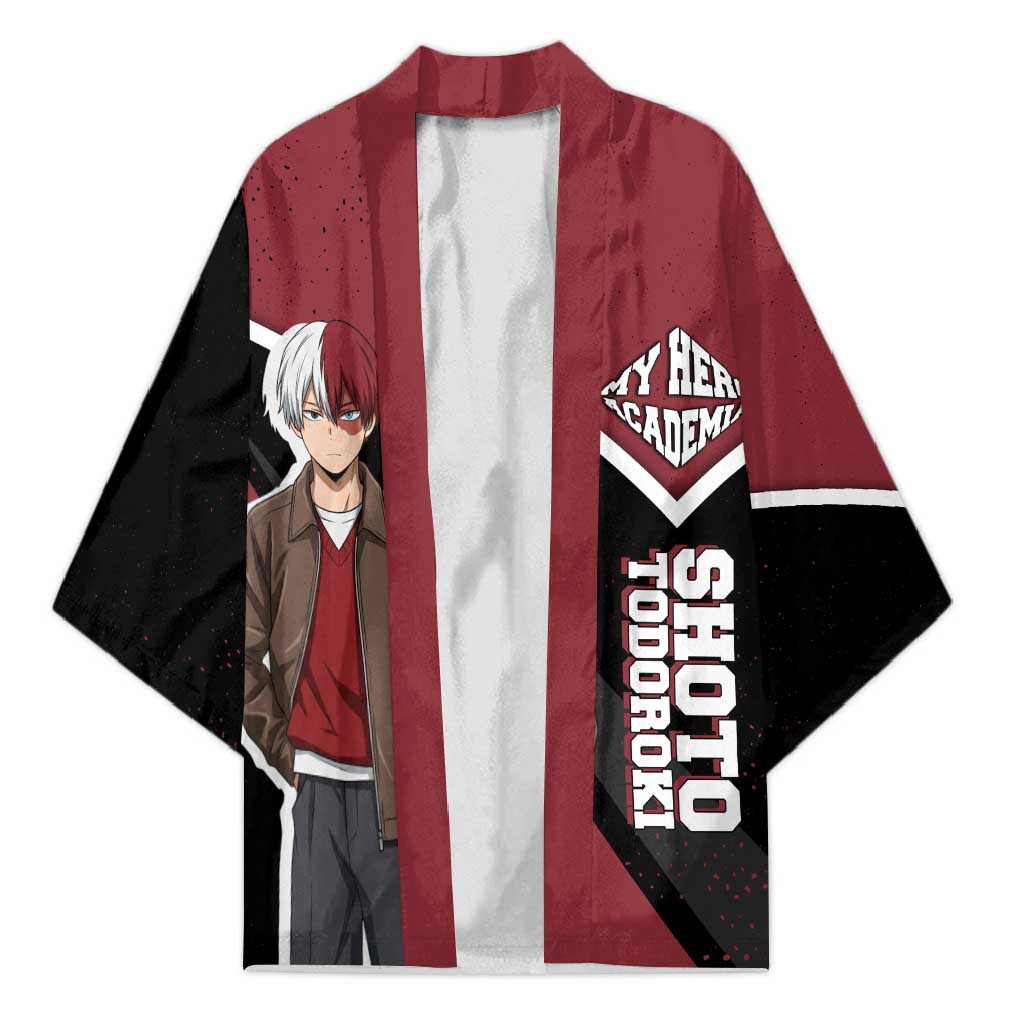 Shoto Todoroki My Hero Academia Kimono Anime Grunge Splatter Graphic Style