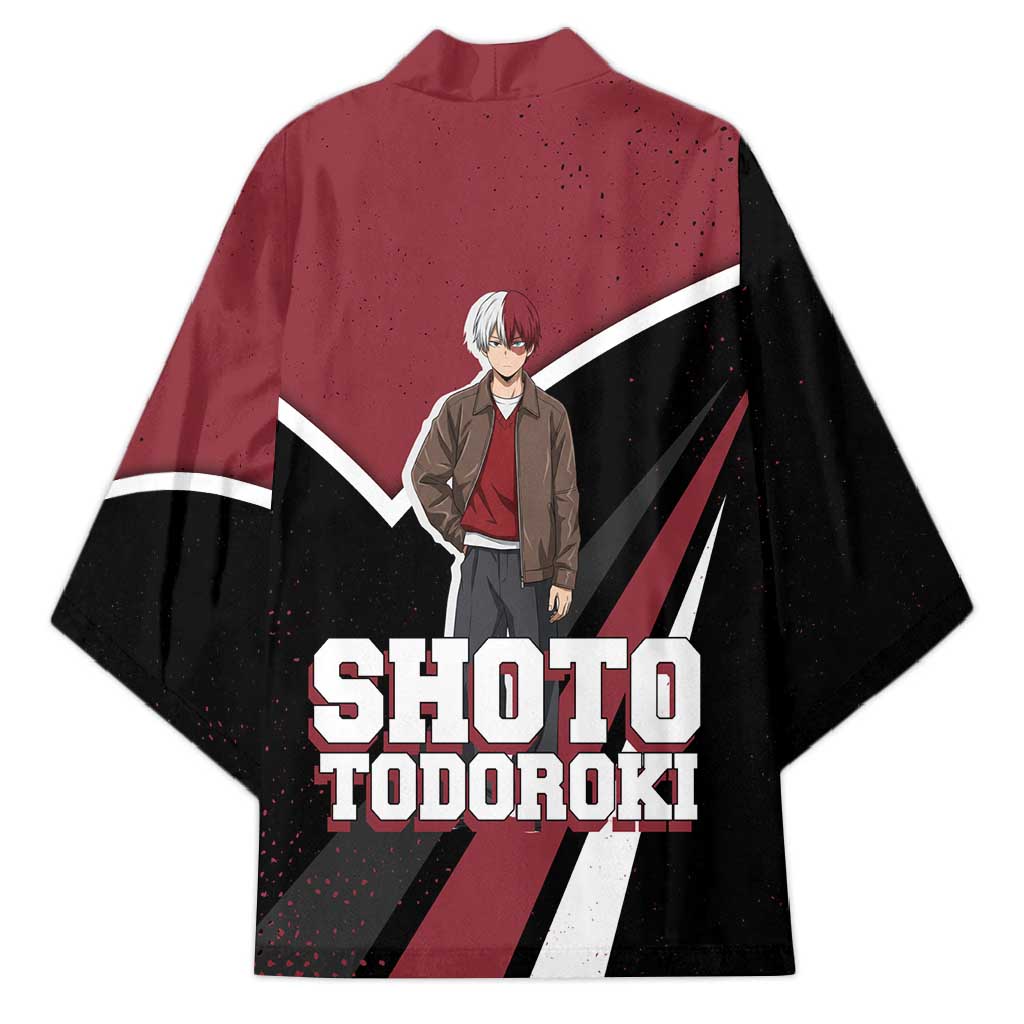 Shoto Todoroki My Hero Academia Kimono Anime Grunge Splatter Graphic Style