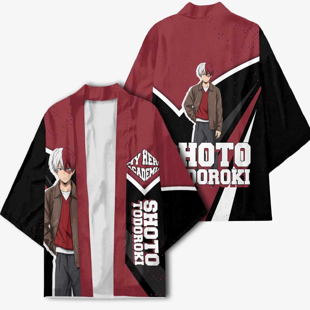 Shoto Todoroki My Hero Academia Kimono Anime Grunge Splatter Graphic Style