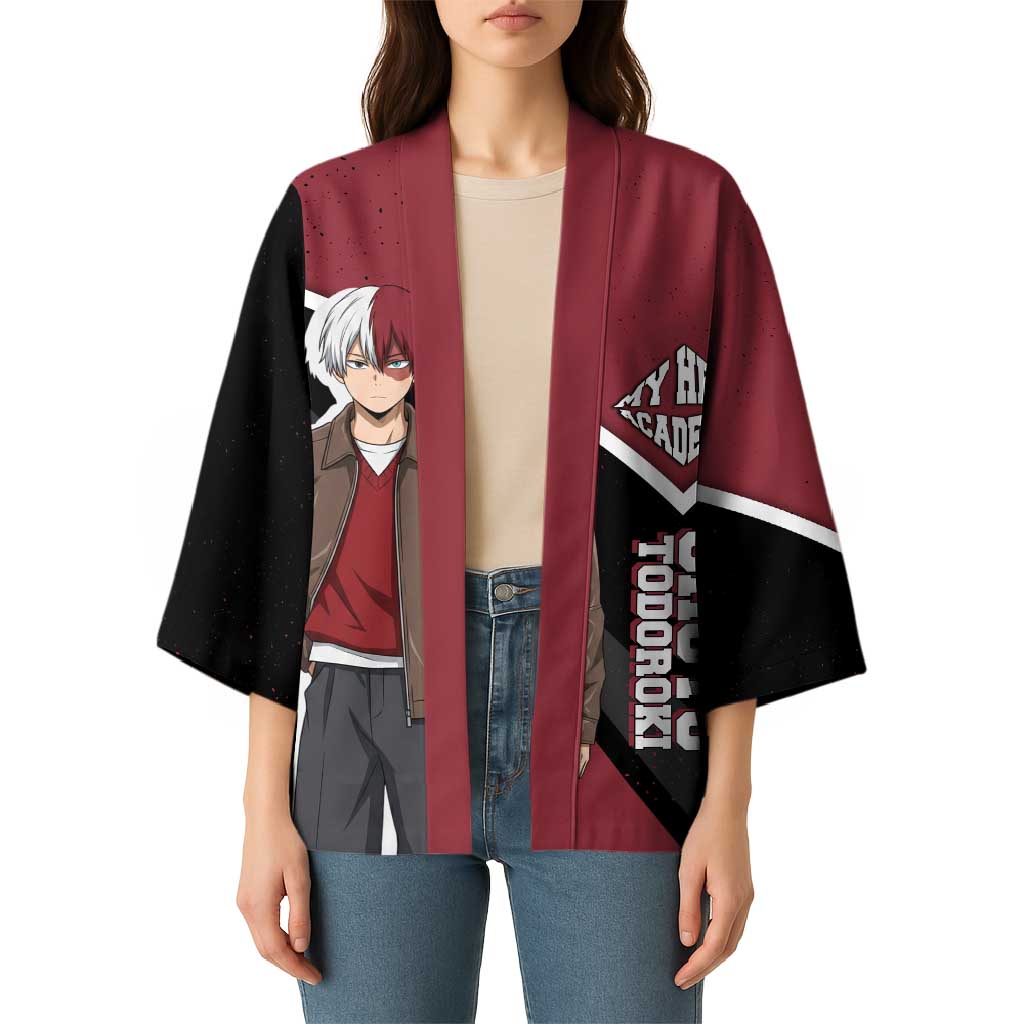 Shoto Todoroki My Hero Academia Kimono Anime Grunge Splatter Graphic Style
