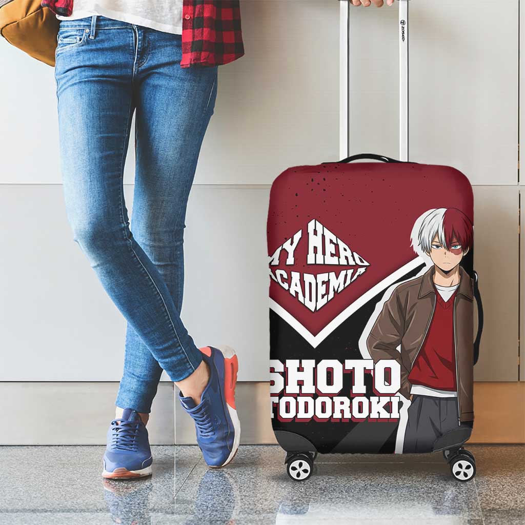 Shoto Todoroki My Hero Academia Luggage Cover Anime Grunge Splatter Graphic Style