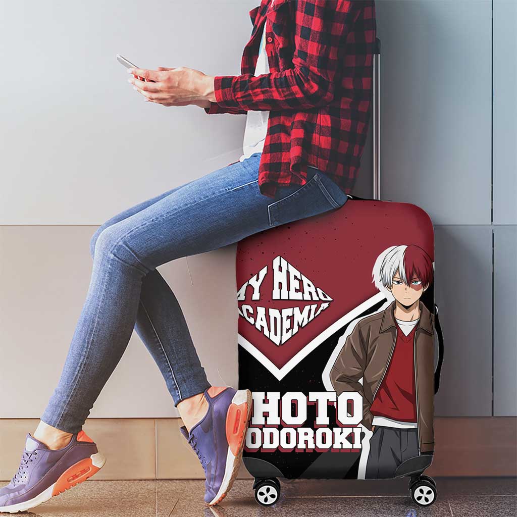 Shoto Todoroki My Hero Academia Luggage Cover Anime Grunge Splatter Graphic Style