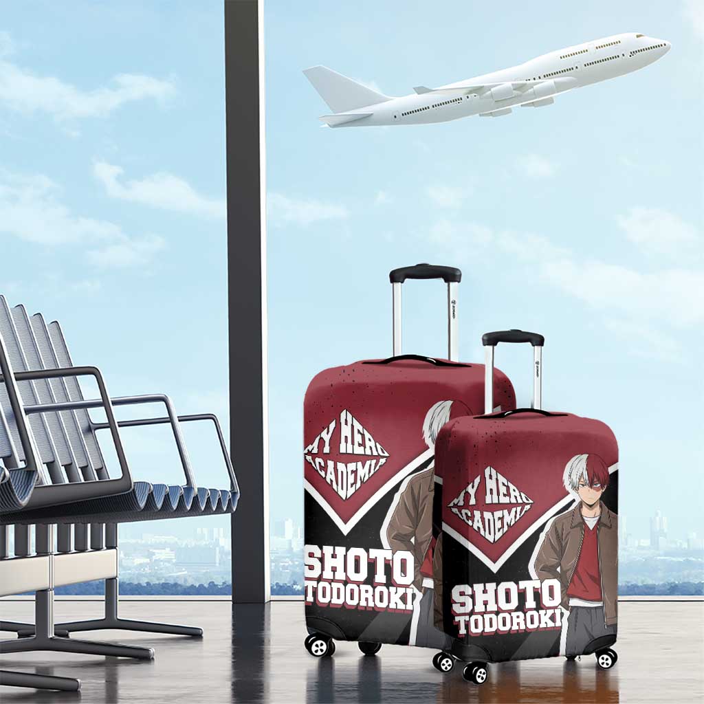 Shoto Todoroki My Hero Academia Luggage Cover Anime Grunge Splatter Graphic Style