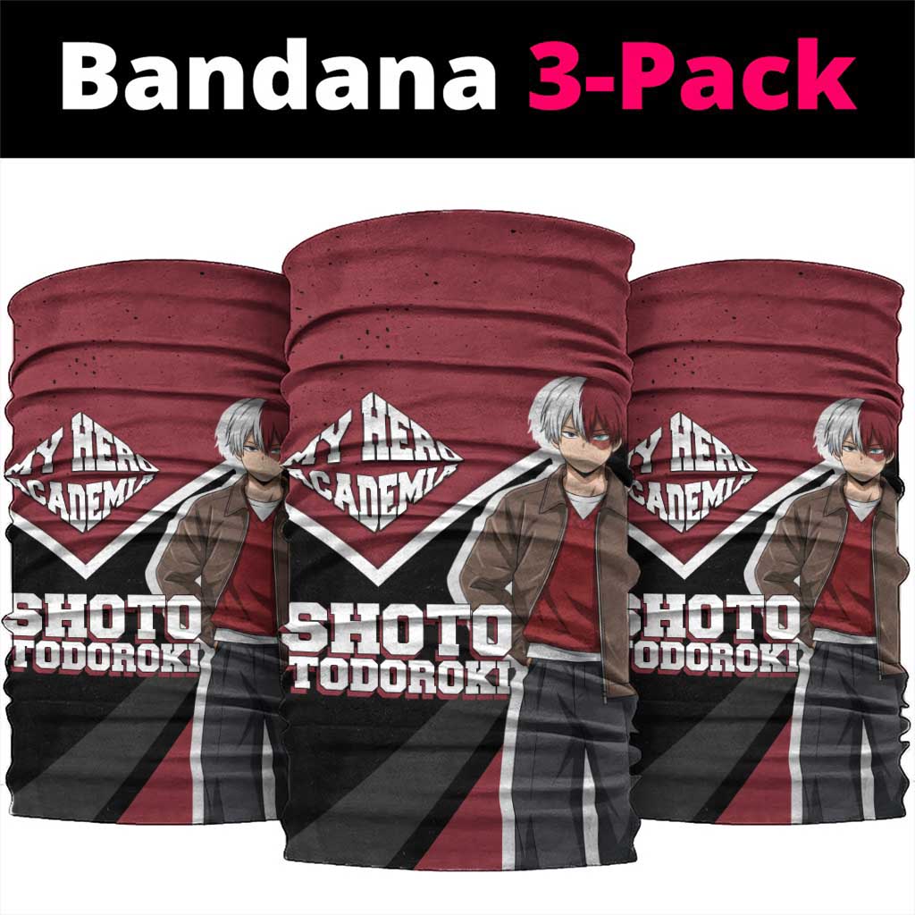 Shoto Todoroki My Hero Academia Neck Gaiter Anime Grunge Splatter Graphic Style
