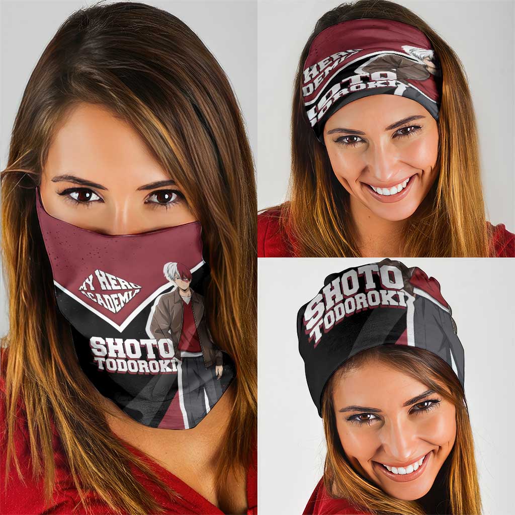 Shoto Todoroki My Hero Academia Neck Gaiter Anime Grunge Splatter Graphic Style