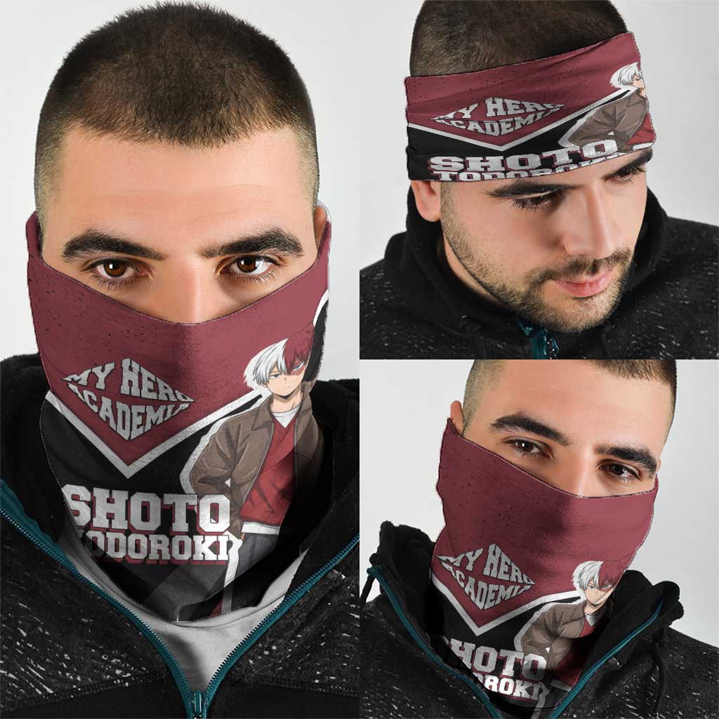 Shoto Todoroki My Hero Academia Neck Gaiter Anime Grunge Splatter Graphic Style