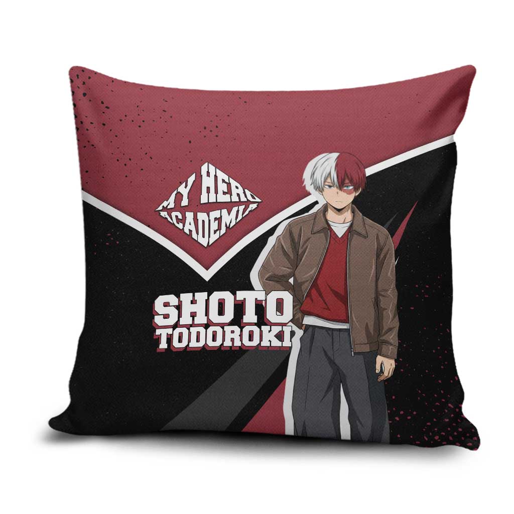 Shoto Todoroki My Hero Academia Pillow Cover Anime Grunge Splatter Graphic Style