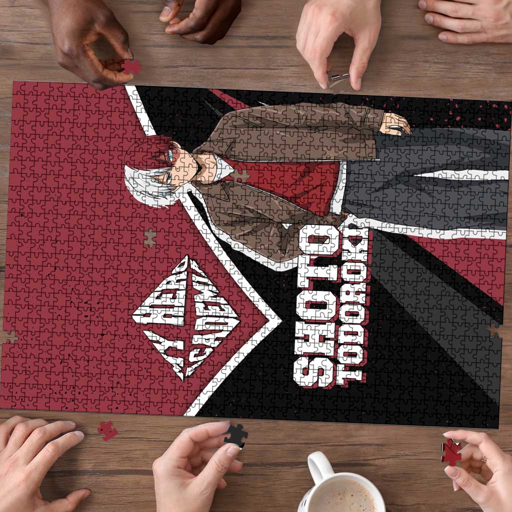 Shoto Todoroki My Hero Academia Puzzle Anime Grunge Splatter Graphic Style
