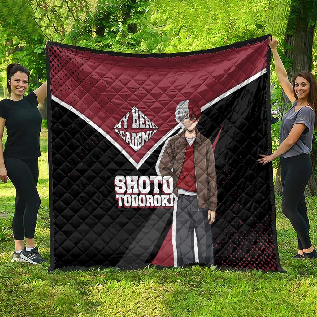 Shoto Todoroki My Hero Academia Quilt Anime Grunge Splatter Graphic Style