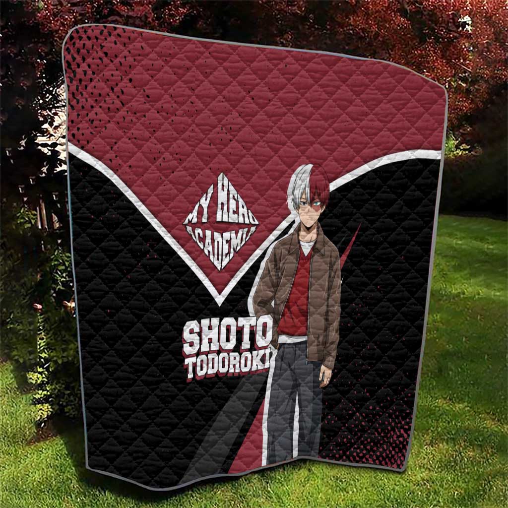 Shoto Todoroki My Hero Academia Quilt Anime Grunge Splatter Graphic Style