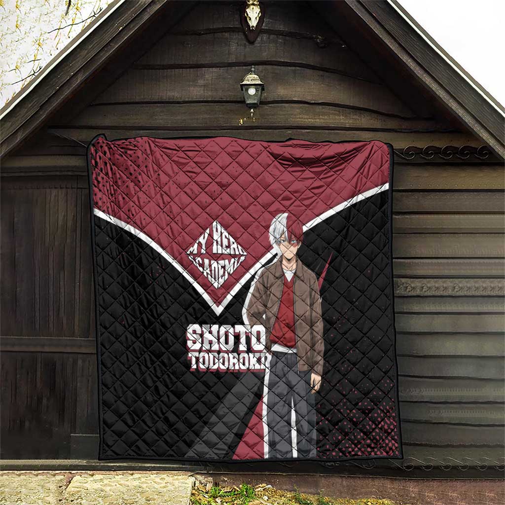 Shoto Todoroki My Hero Academia Quilt Anime Grunge Splatter Graphic Style