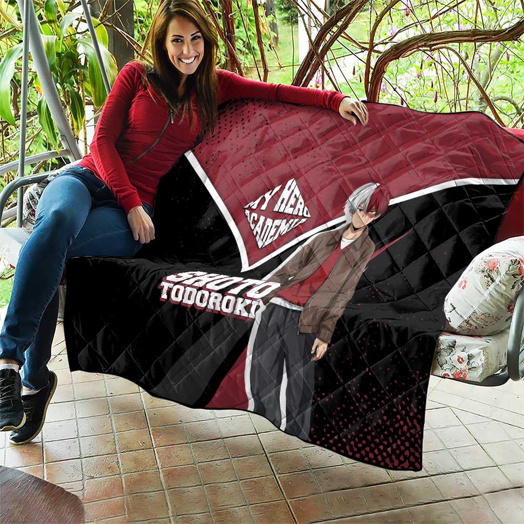 Shoto Todoroki My Hero Academia Quilt Anime Grunge Splatter Graphic Style