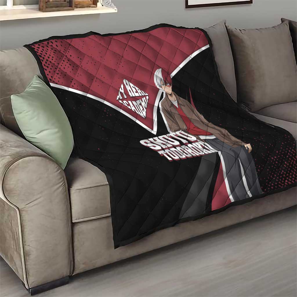 Shoto Todoroki My Hero Academia Quilt Anime Grunge Splatter Graphic Style