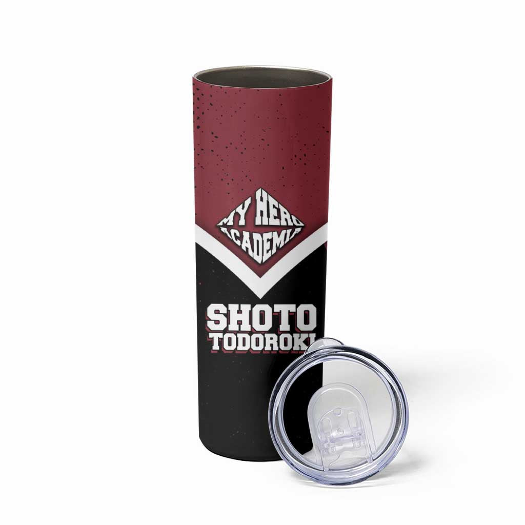Shoto Todoroki My Hero Academia Skinny Tumbler Anime Grunge Splatter Graphic Style