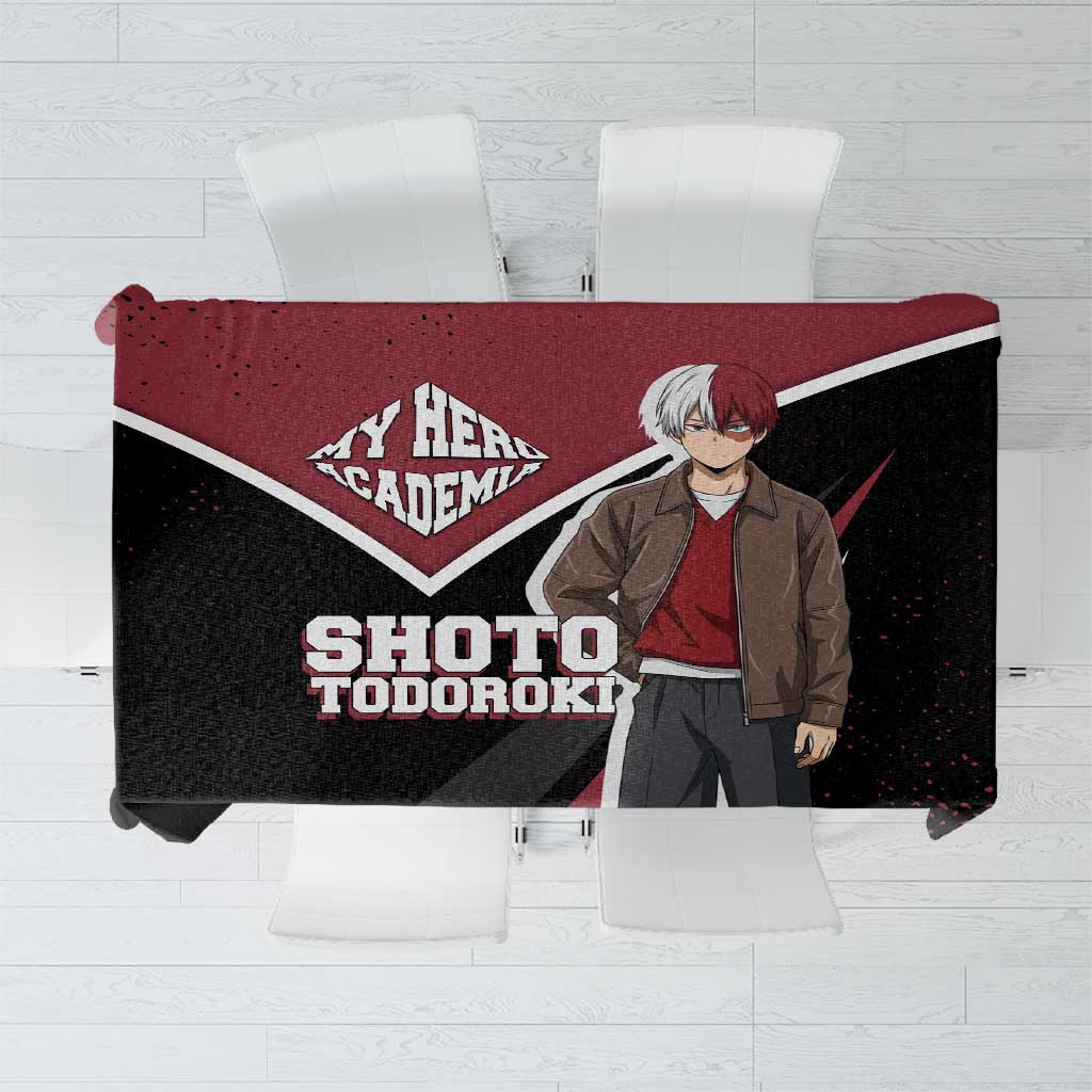 Shoto Todoroki My Hero Academia Tablecloth Anime Grunge Splatter Graphic Style