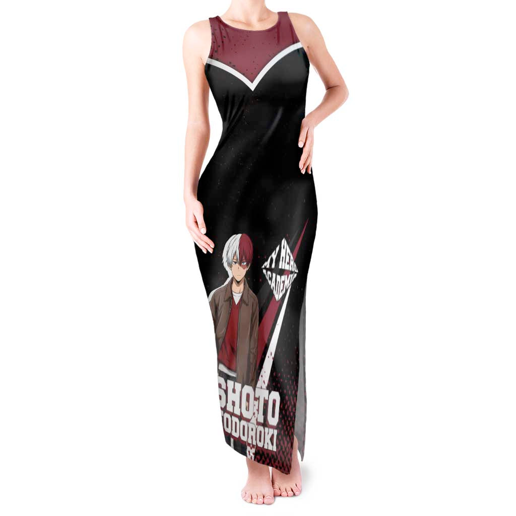 Shoto Todoroki My Hero Academia Tank Maxi Dress Anime Grunge Splatter Graphic Style