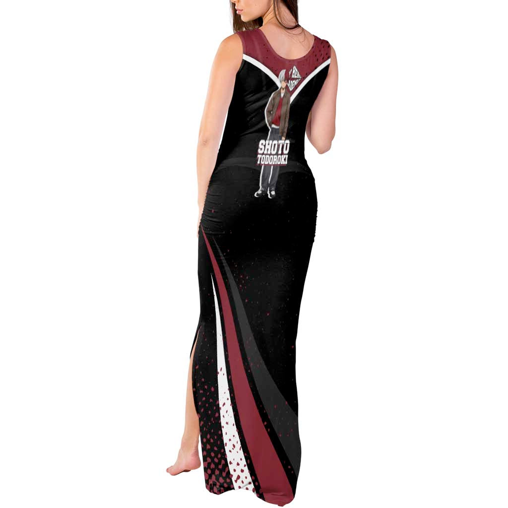 Shoto Todoroki My Hero Academia Tank Maxi Dress Anime Grunge Splatter Graphic Style