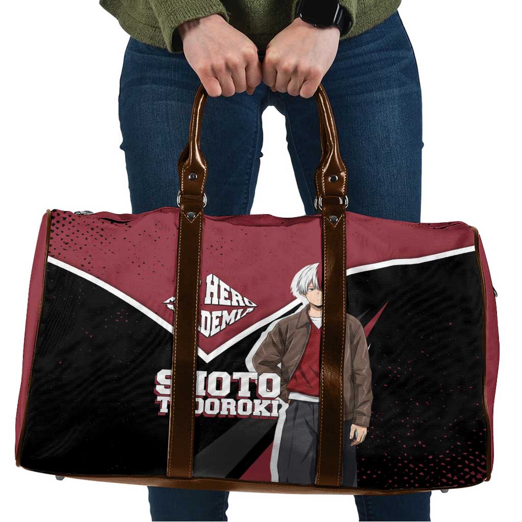 Shoto Todoroki My Hero Academia Travel Bag Anime Grunge Splatter Graphic Style
