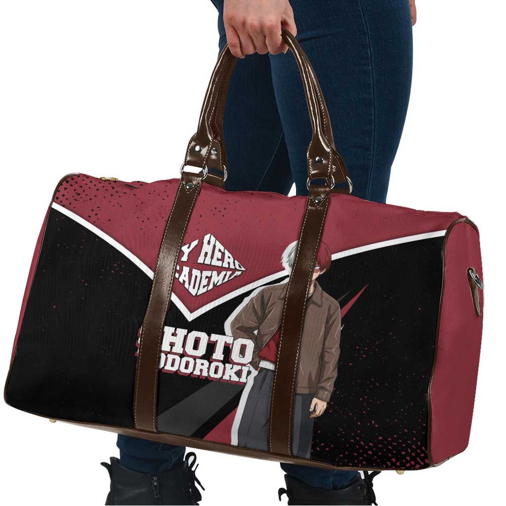 Shoto Todoroki My Hero Academia Travel Bag Anime Grunge Splatter Graphic Style
