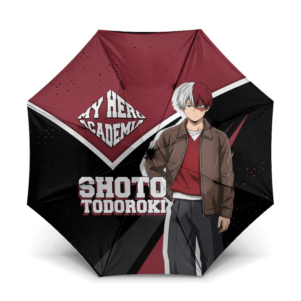 Shoto Todoroki My Hero Academia Umbrella Anime Grunge Splatter Graphic Style