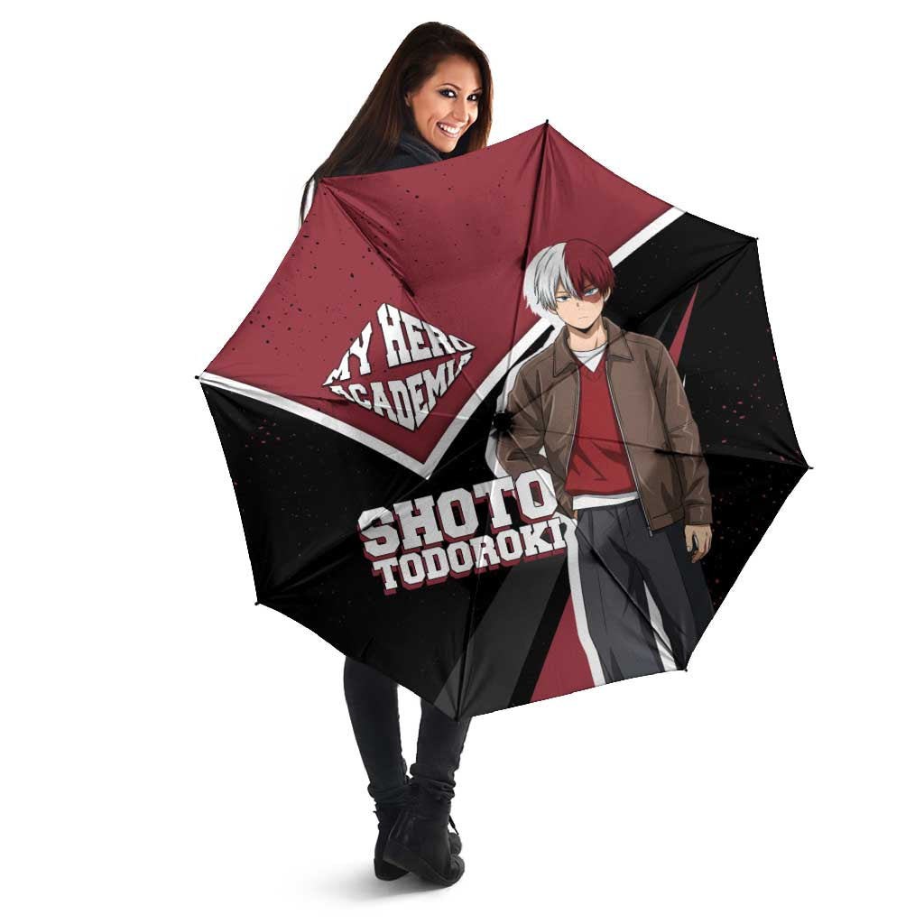 Shoto Todoroki My Hero Academia Umbrella Anime Grunge Splatter Graphic Style