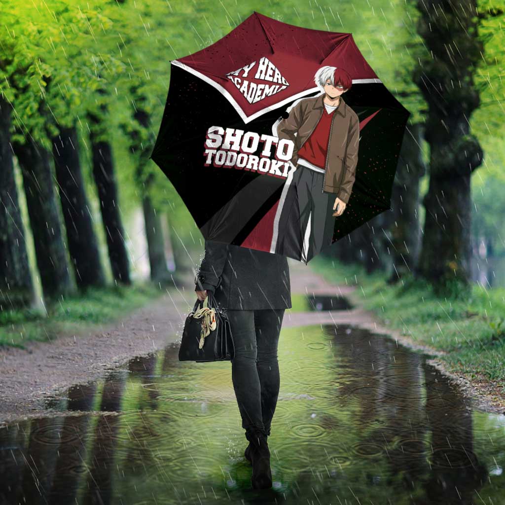 Shoto Todoroki My Hero Academia Umbrella Anime Grunge Splatter Graphic Style